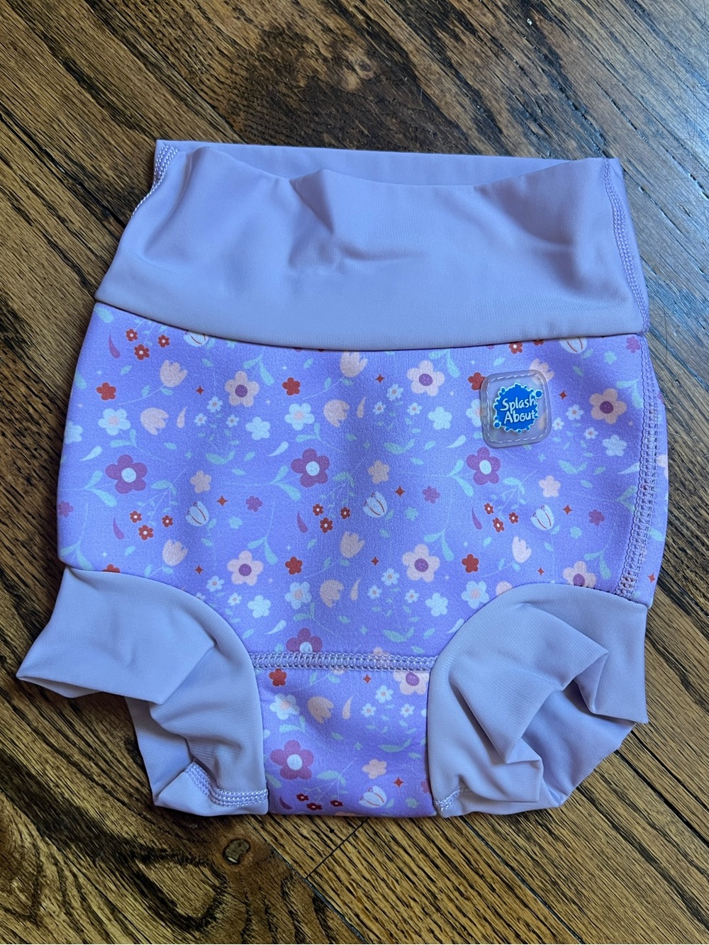 Splash About Lavender Floral Swim Diaper Cover for Kids